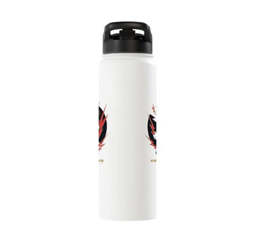 Sonic the Hedgehog 3 - Shadow "Fueled by Chaos" Stainless Steel Insulated Water Bottle - color: White
