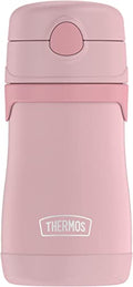 THERMOS BABY 10 ounce Stainless Steel Vacuum Insulated Straw Bottle, Rose - color: Rose, size: 10 Ounces