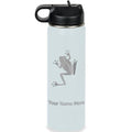 LaserGram Personalized 20oz Water Bottle, Tree Frog (Light Blue) | Engraved Gift, Vacuum Insulated Stainless Steel, Flip-Top Straw Lid, Laser Engraved With Your Name - color: Light Blue, size: 20 Ounces