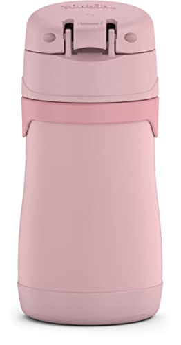 THERMOS BABY 10 ounce Stainless Steel Vacuum Insulated Straw Bottle, Rose (Pack of 3) - color: Rose, size: 10 Ounces (Pack of 3)