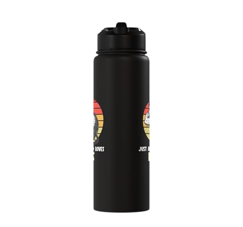 Just a girl who loves Degus Degu Stainless Steel Insulated Water Bottle - color: Black