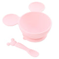 Bumkins Disney Baby Bowl, Silicone Feeding Set with Suction for Baby and Toddler, Includes Spoon and Lid, Essentials for Baby Led Weaning,for Babies 4 Months, Minnie Mouse Light Pink - color: C6 Minnie Mouse LPnk, style: Disney