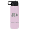 LaserGram Personalized 20oz Water Bottle, Rat (Lavender) | Engraved Gift, Vacuum Insulated Stainless Steel, Flip-Top Straw Lid, Laser Engraved With Your Name - color: Lavender, size: 20 Ounces