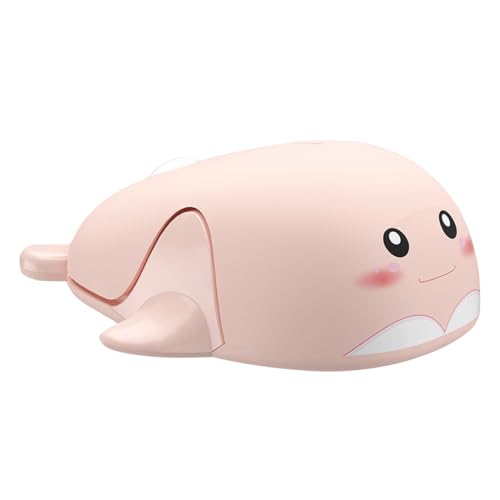CHUYI Cute Animal Dolphin Shape Wireless Silent Mouse Frosted Cartoon Portable Travel Mute 1600DPI Novelty Optical Unique Cordless Quiet Mice for Computer Laptop PC Gift (1 Pack-Pink) - color: Pink Dolphin