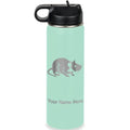 LaserGram Personalized 20oz Water Bottle, Rat (Teal) | Engraved Gift, Vacuum Insulated Stainless Steel, Flip-Top Straw Lid, Laser Engraved With Your Name - color: Teal, size: 20 Ounces