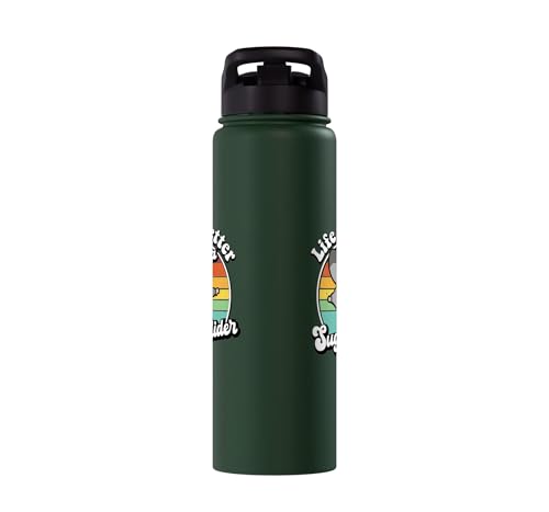 Cute Girls Retro Vintage Life Is Better Sugar Glider Lover Stainless Steel Insulated Water Bottle