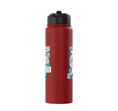 Sonic the Hedgehog - In the Zone - Silver Stainless Steel Insulated Water Bottle - color: Red