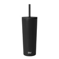 Simple Modern Iced Coffee Tumbler, Insulated | 24oz | Black | Reusable Stainless Steel Cup, Travel Mug, Water Bottle with Straw | Cupholder Friendly & Spill Resistant, Midnight Black - color: - Midnight Black, size: 24 Ounces
