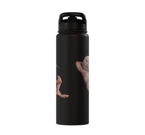 I Just Really Like Naked Moles Ok? Funny Naked Mole Rat Stainless Steel Insulated Water Bottle - color: Black