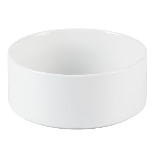 Havniva Ceramic Dog Bowls, 8.3” Dog Food and Water Bowl, Pet Feeding Bowl | Dog Food Bowl for Large Dogs, Food-Grade Ceramic, Dog Water Bowl with Non-Slip Rubber Base, Large Capacity, Dishwasher Safe - color: Matte White