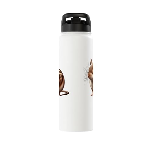 Degu Design Stainless Steel Insulated Water Bottle - color: White