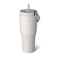BrüMate Resa 35oz 100% Leakproof Travel Tumbler with Handle & Straw | Flexible SoftSip Straw | Silicone Sleeve for Durability | Stainless Steel | Cup Holder & Travel Friendly Water Bottle | (Dune) - color: Dune, size: 35 oz