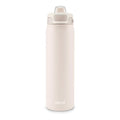 Ello Pop & Fill Insulated Stainless Steel Water Bottle with Quick Fill Lid, Leakproof Locking, Sip or Chug Spout, BPA-Free, Double Wall Vacuum Insulated for Sports, Travel & School- 22oz / 32oz / 40oz - color: Tonal Cream, style: 22oz