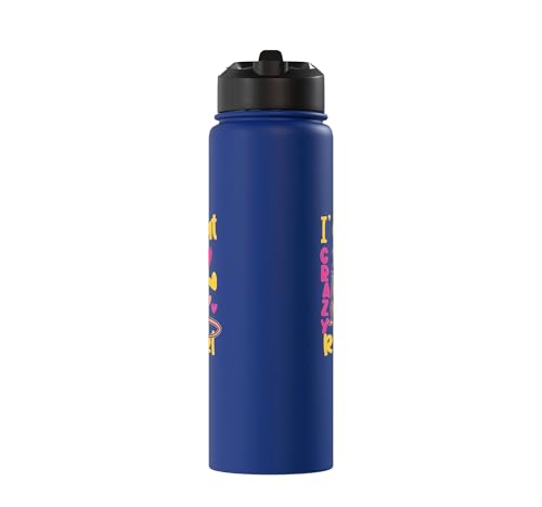 Funny Rat Design for Girls and Women Stainless Steel Insulated Water Bottle - color: Royal Blue