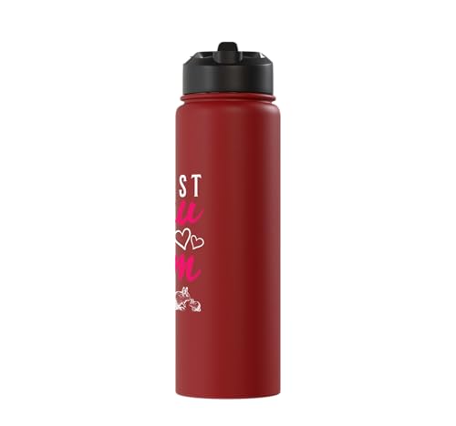 Best Degu Mom Ever Rodents Stainless Steel Insulated Water Bottle - color: Red