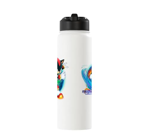 Sonic the Hedgehog - Racing Around the World Shadow Stainless Steel Insulated Water Bottle - color: White