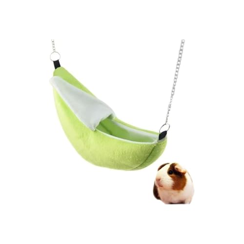 Hamster Hammock Soft Bed Small Pet House Animals Hamster Hanging House Cage Nest for Guinea Pig Rat Chinchilla Sleep and Play (Green Bandana)