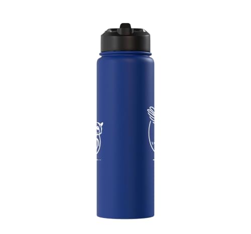 Sugar Glider Line Art Animal Lover Stainless Steel Insulated Water Bottle - color: Royal Blue