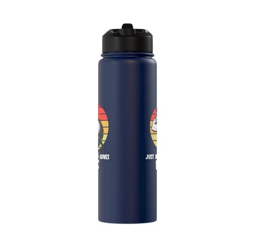 Just a girl who loves Degus Degu Stainless Steel Insulated Water Bottle - color: Navy Blue