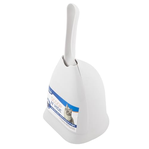 Petmate Scoop N' Hide Cat Litter Scoop with Discreet Litter Scoops Holder; White - color: Pearl White