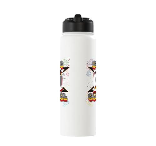 Sonic the Hedgehog - Shadow the Hedgehog "Chaos Control" Stainless Steel Insulated Water Bottle - color: White