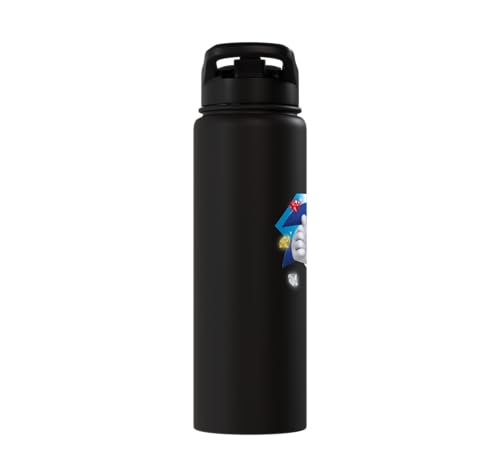 Sonic the Hedgehog 35th Anniversary Emerald Legacy Stainless Steel Insulated Water Bottle - color: Black