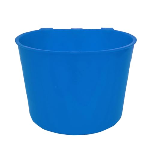 10pack Bird Feeder Waterer Food Bowl for Cage Chicken Hanging Water Cup Bottle Treats Dish Feeding Container Box for Coop Seed Dispenser for Pigeon Quial Parrot - color: Blue 10 packs
