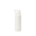 Simple Modern Insulated Water Bottle with Straw | 18oz | Checkered | Summit Stainless Steel Water Bottles, Metal Cup | Leak Proof for School, Gym, Travel, Sports | Cream Checkmate - color: Pattern: Cream Checkmate, style: 18oz
