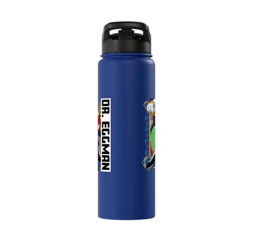Sonic the Hedgehog - In the Zone - Dr. Eggman Stainless Steel Insulated Water Bottle - color: Royal Blue