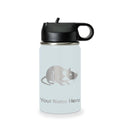 LaserGram Personalized 12oz Water Bottle, Rat (Light Blue) | Engraved Gift, Vacuum Insulated Stainless Steel, Flip-Top Straw Lid, Laser Engraved With Your Name - color: Light Blue, size: 12 Ounces