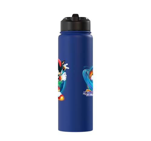 Sonic the Hedgehog - Racing Around the World Shadow Stainless Steel Insulated Water Bottle - color: Royal Blue