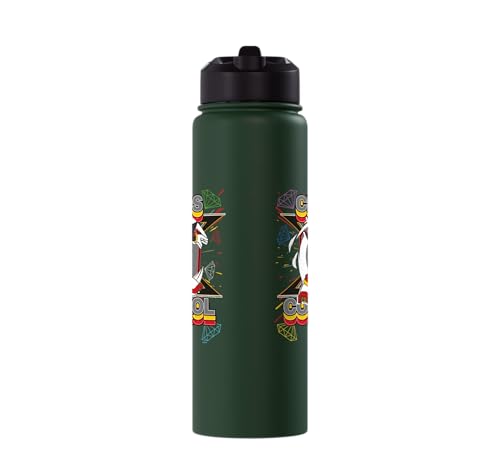 Sonic the Hedgehog - Shadow the Hedgehog "Chaos Control" Stainless Steel Insulated Water Bottle - color: Dark Green