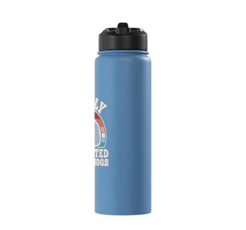 Easily Distracted By Hedgehogs Retro Hedgehog Men Women Kids Stainless Steel Insulated Water Bottle - color: Light Blue