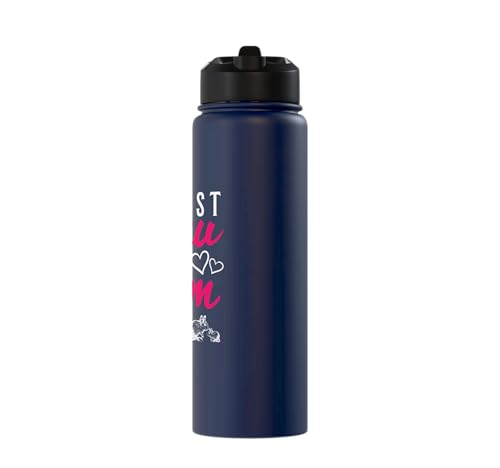 Best Degu Mom Ever Rodents Stainless Steel Insulated Water Bottle - color: Navy Blue