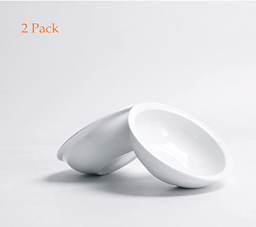 2-Pack Ceramic Pet Bowls for Cat and Dog - Food & Water Dish Set, Made of Food-Safe Bone China, Easy Clean & Dishwasher Safe, Ideal for Multiple Pets or Replacement