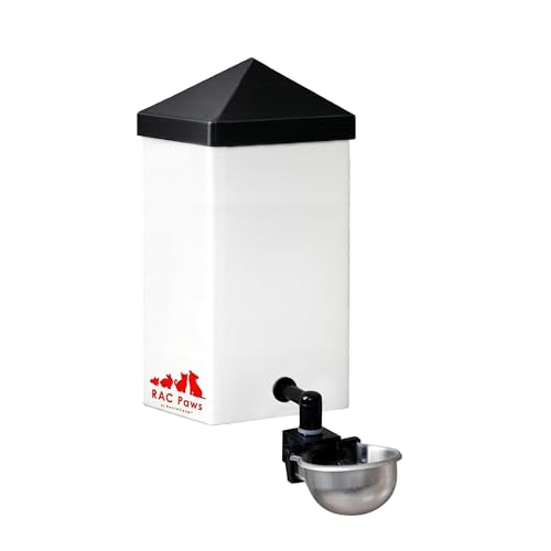 RentACoop 32oz Small Animal Drinking Bottle with Auto-Fill Metal Cup - size: 32 Oz