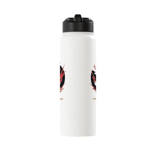 Sonic the Hedgehog 3 - Shadow "Fueled by Chaos" Stainless Steel Insulated Water Bottle - color: White