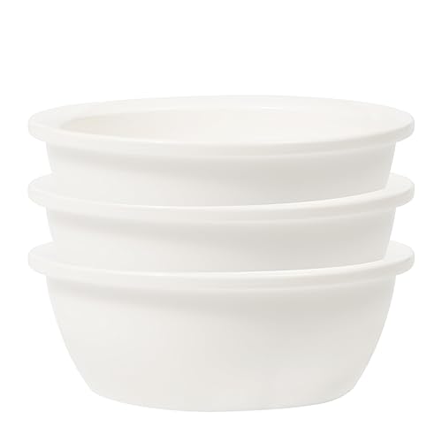 Sunhoo 3 PCS Replacement Ceramic Cat Bowls Pet Dish Microwave and Dishwasher Compatible - Outer Diameter(4.7in/12cm)