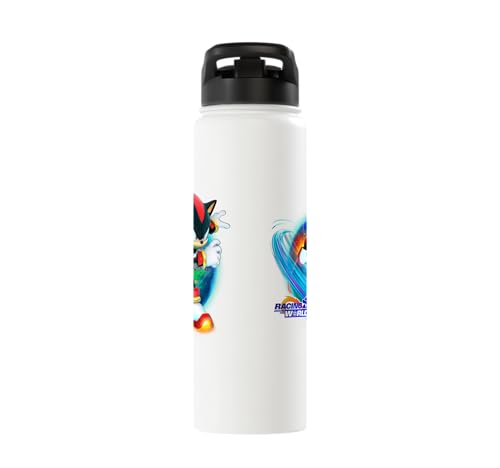 Sonic the Hedgehog - Racing Around the World Shadow Stainless Steel Insulated Water Bottle - color: White