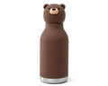 asobu Bestie Water Bottle, Cute Collectible Character, Leak Proof, BPA Free | 16 oz, Stays Cold 24 Hours, Double Wall Vacuum Insulation, Food Grade Stainless Steel, Spill Resistant, Great Gift Idea - color: Brown Bear