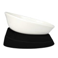 French Bulldog Food Bowl- Slanted Tilted Pug Food Water Bowl,Cat Bowl- Feeder for Frenchie/Shih Tzu/Flat Faced Small Dogs/Puppies/Cats (White（Ceramic）, 2 Cup) - color: White Bowl（Ceramic）, size: 2 Cup