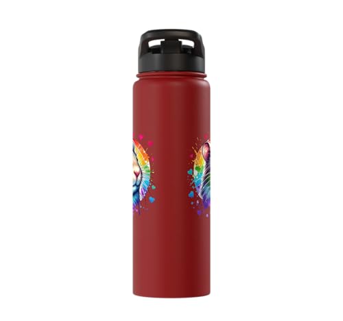 Degu Stainless Steel Insulated Water Bottle - color: Red