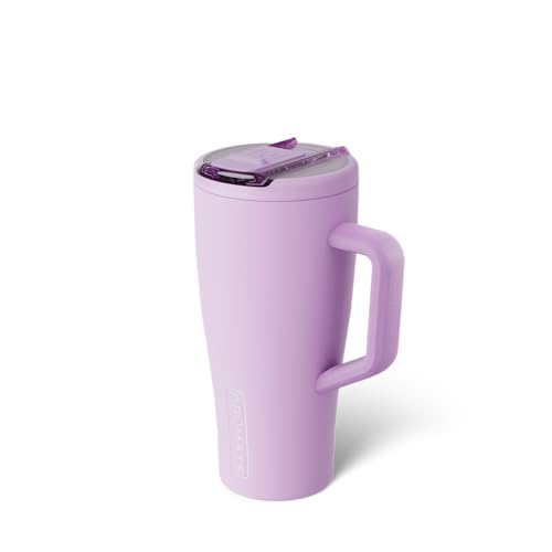 BrüMate Era Flip 30oz Tumbler with 100% Leakproof Covered Straw Lid | Hygienic Covered Straw | Insulated Stainless Steel Water Bottle with Handle | Cup Holder Friendly | BPA-Free (Lavender) - color: Lavender, size: 30 Ounces