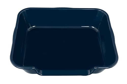 Extra Large Low Entry ABS Cat Litter Box, Blue, 24" L x 20" W, 1 Pack | Durable low entry litter box, non-stick, odor-free, ideal for seniors, kittens, rabbits, large cats and multi-pet homes. - color: Dark Blue, size: Large (Pack of 1)