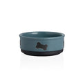 Sweejar Ceramic Dog Bowls with Bone Pattern, Dog Food Dish for Small Dogs, Porcelain Pet Bowl for Water 16 Fl Oz (Fog Blue) - color: Fog Blue, style: Bone Pattern,5.5"x 2.2"(16 Fl Oz)