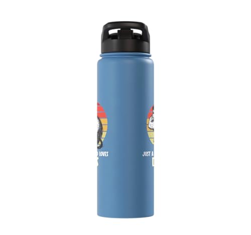 Just a girl who loves Degus Degu Stainless Steel Insulated Water Bottle - color: Light Blue