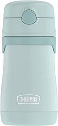 THERMOS BABY 10 ounce Stainless Steel Vacuum Insulated Straw Bottle, Mint - color: Mint, size: 10 Ounces