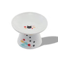 Necoichi Ceramic Extra-Wide Elevated Cat Food Bowl (Fuji, Extra Wide) - color: Fuji, size: Large Extra Wide
