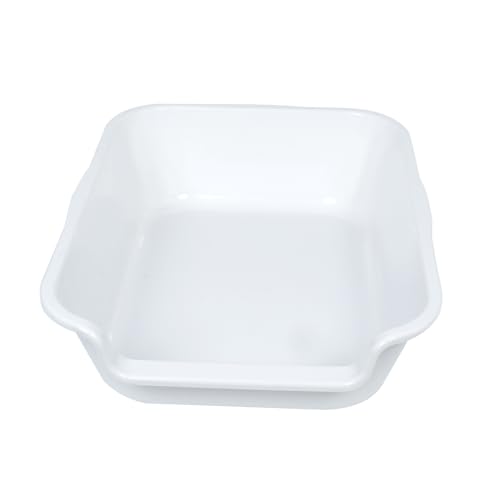 Extra Large Low Entry ABS Cat Litter Box, White, 20" L x 15.5" W, 2 Pack - color: White, size: Small (Pack of 2)
