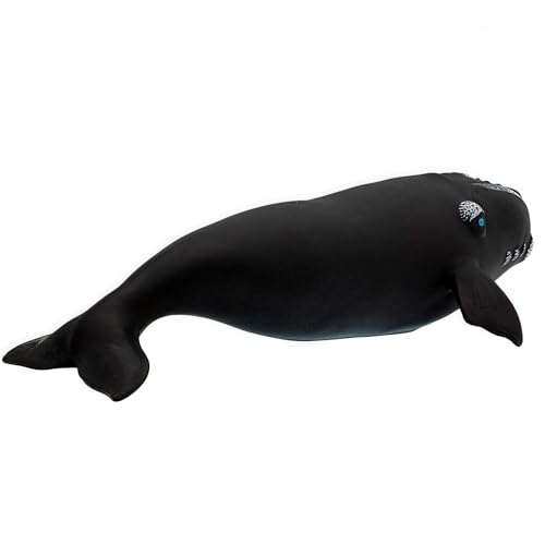 Gemini&Genius Right Whale Action Figure, Shark Animal Ocean Blackfish, Soft Rubber Ocean Whale Shark, Great for Kids Bath Swimming Beach and Cake Toppers Toys - color: Right Whale